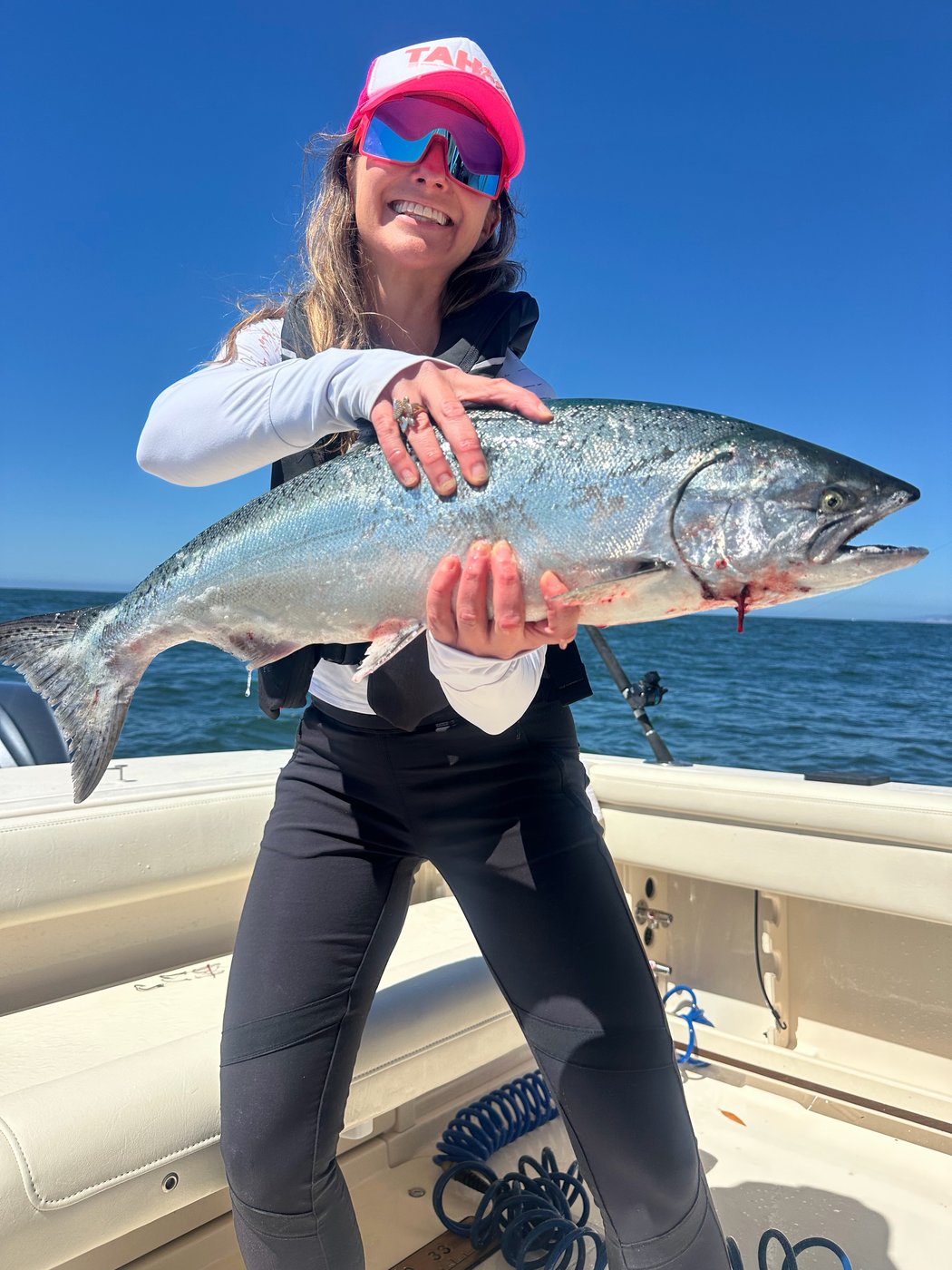 Tiffany catches her own dinner-she plans to eat the whole thing!